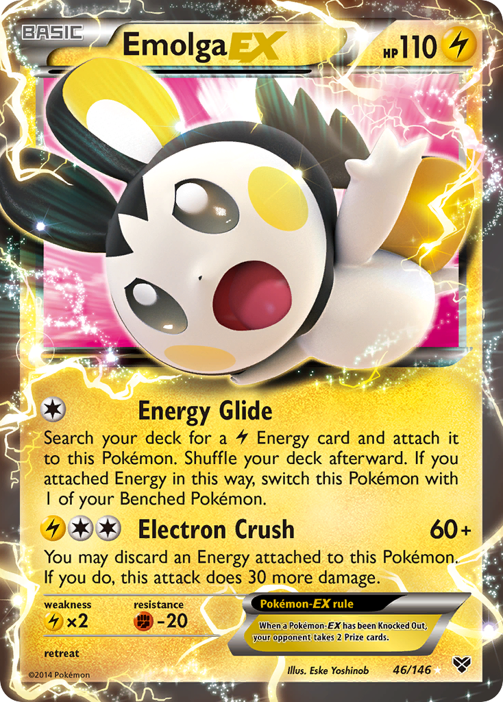 Emolga EX (46/146) [XY: Base Set] | Clutch Gaming