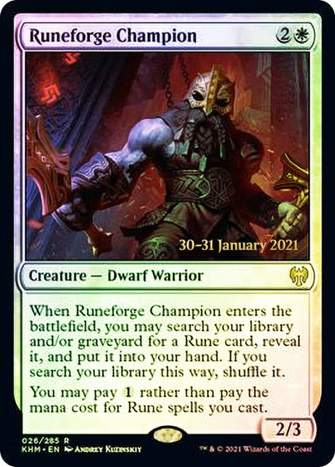 Runeforge Champion [Kaldheim Prerelease Promos] | Clutch Gaming