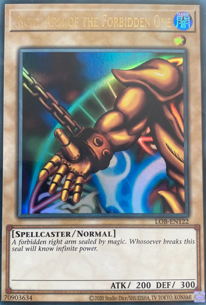 Right Arm of the Forbidden One (25th Anniversary) [LOB-EN122] Ultra Rare | Clutch Gaming