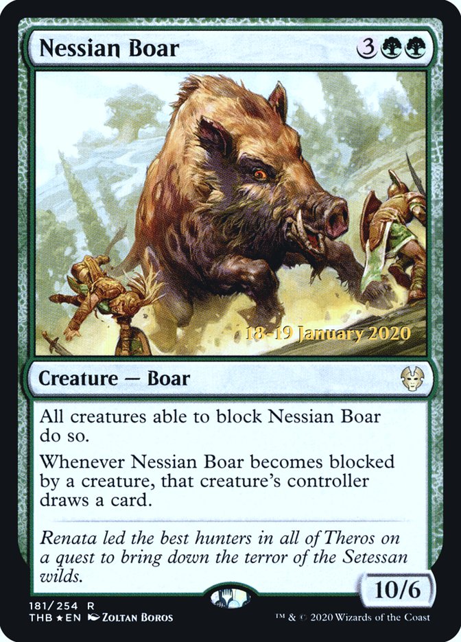 Nessian Boar [Theros Beyond Death Prerelease Promos] | Clutch Gaming