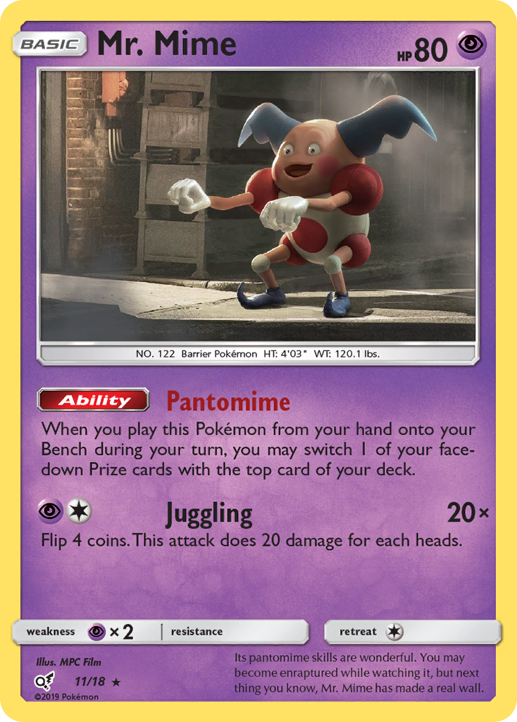 Mr. Mime (11/18) [Sun & Moon: Detective Pikachu] | Clutch Gaming