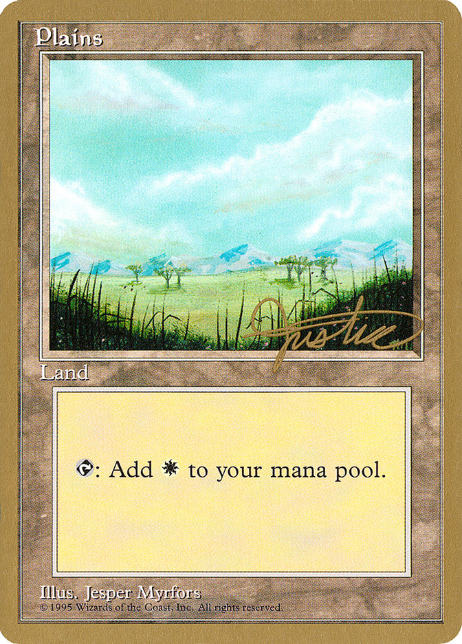 Plains (mj365) (Mark Justice) [Pro Tour Collector Set] | Clutch Gaming