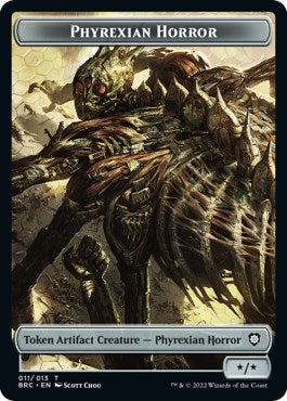 Servo // Phyrexian Horror Double-Sided Token [The Brothers' War Commander Tokens] | Clutch Gaming