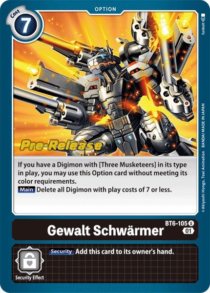 Gewalt Schwarmer [BT6-105] [Double Diamond Pre-Release Cards] | Clutch Gaming