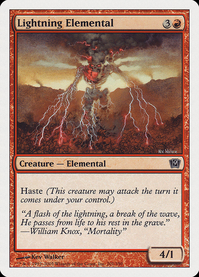 Lightning Elemental [Ninth Edition] | Clutch Gaming