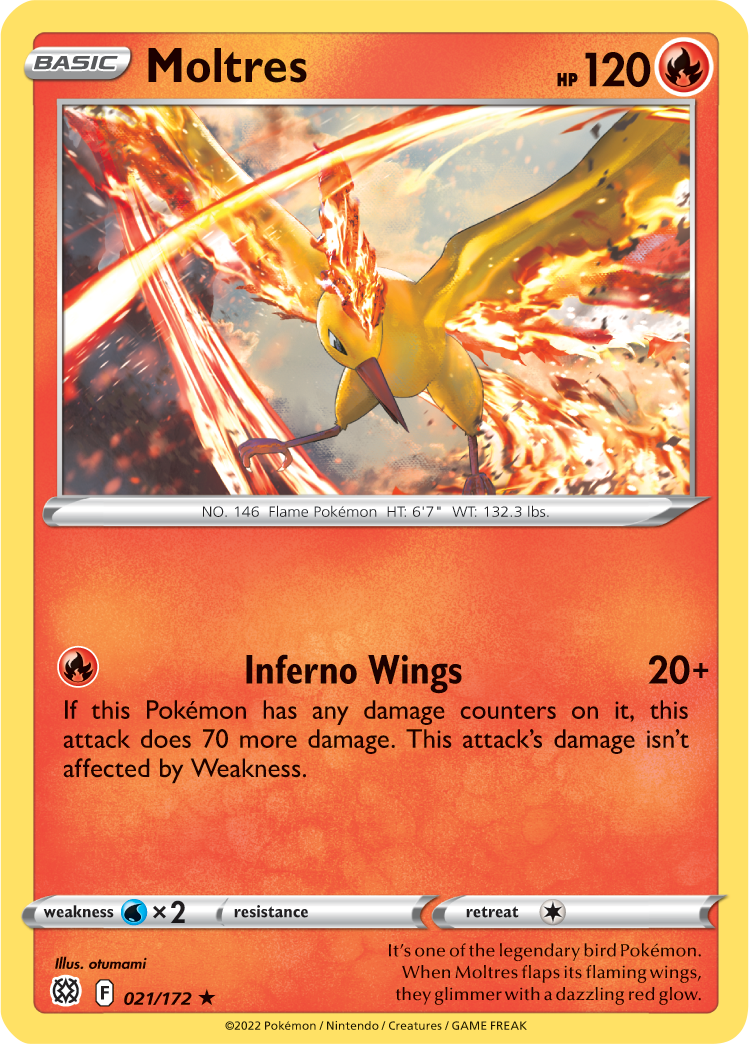 Moltres (021/172) (Theme Deck Exclusive) [Sword & Shield: Brilliant Stars] | Clutch Gaming