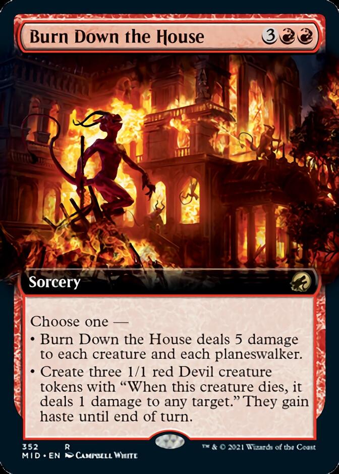 Burn Down the House (Extended Art) [Innistrad: Midnight Hunt] | Clutch Gaming