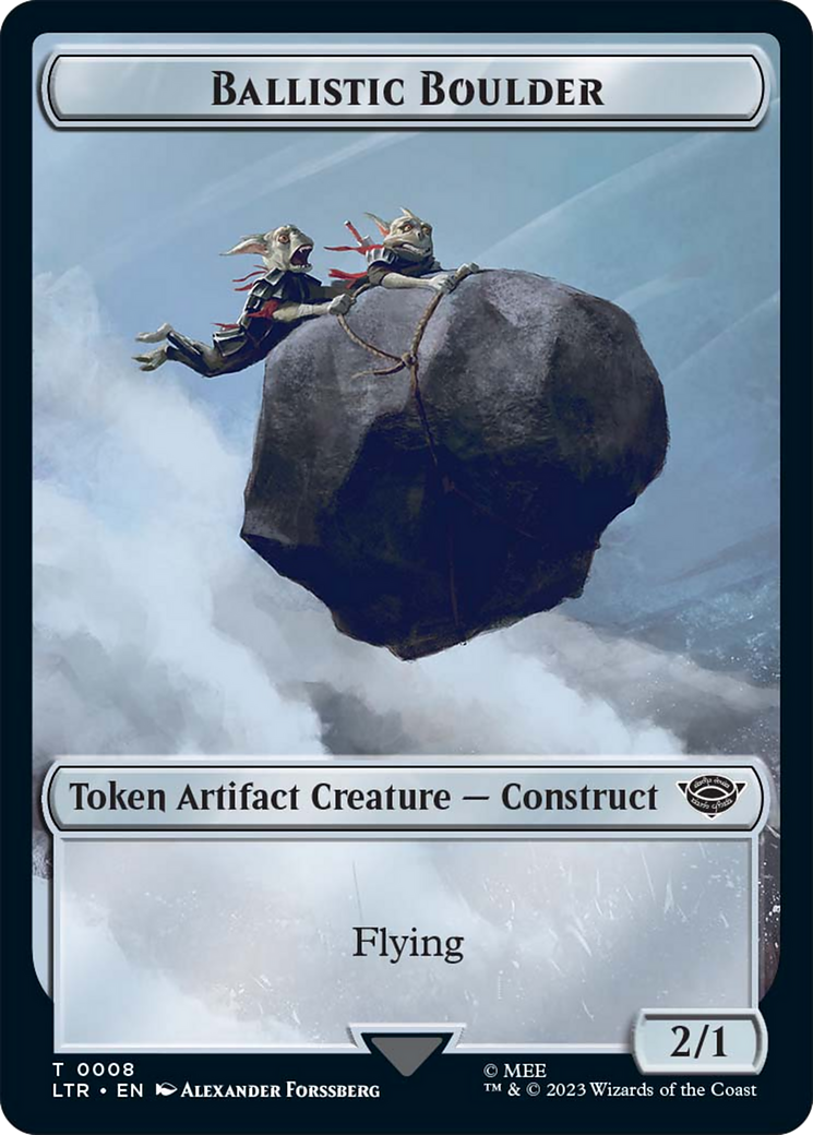 Ballistic Boulder // Food Token (11) Double-Sided Token [The Lord of the Rings: Tales of Middle-Earth Tokens] | Clutch Gaming