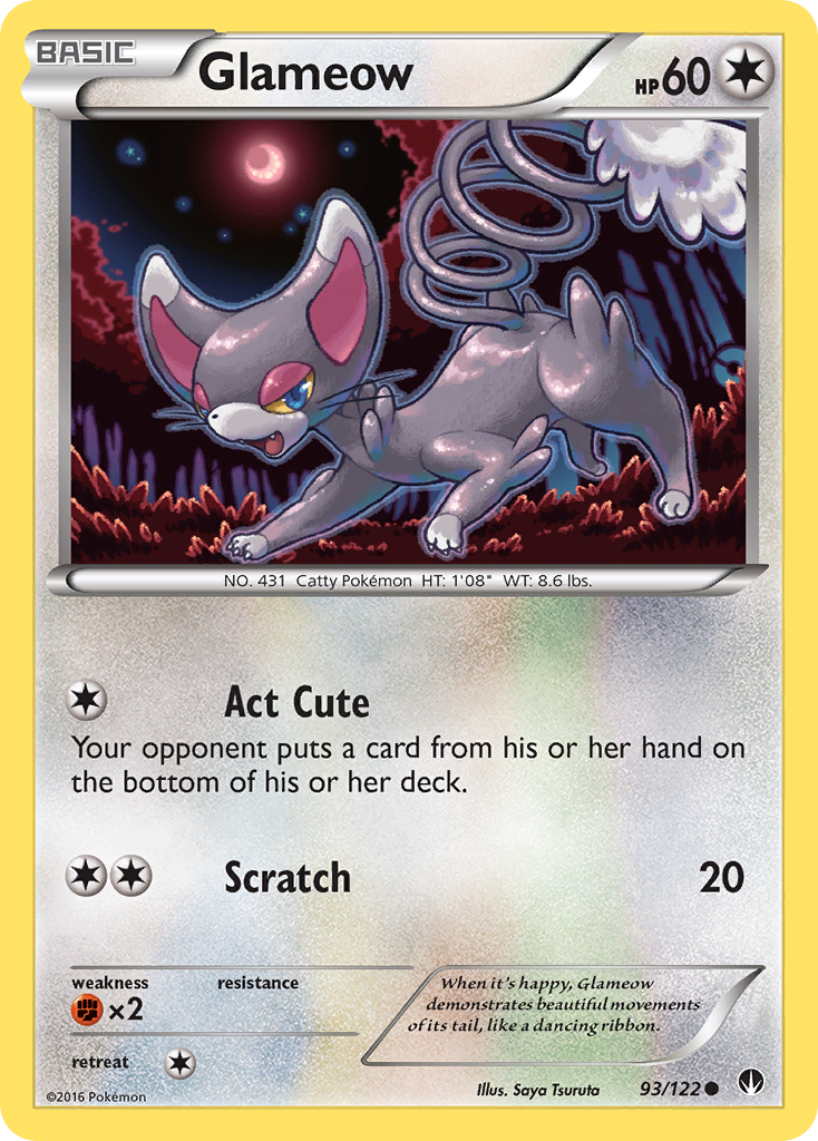 Glameow (93/122) [XY: BREAKpoint] | Clutch Gaming