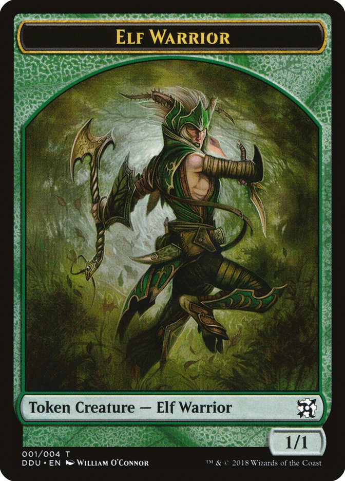 Elf Warrior Token [Duel Decks: Elves vs. Inventors Tokens] | Clutch Gaming