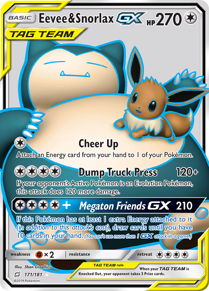 Eevee & Snorlax GX (171/181) [Sun & Moon: Team Up] | Clutch Gaming