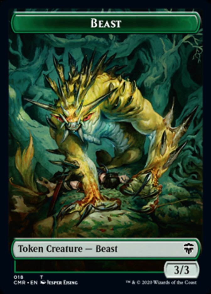 Beast (18) // Beast (19) Double-Sided Token [Commander Legends Tokens] | Clutch Gaming