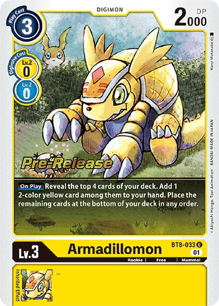 Armadillomon [BT8-033] [New Awakening Pre-Release Cards] | Clutch Gaming