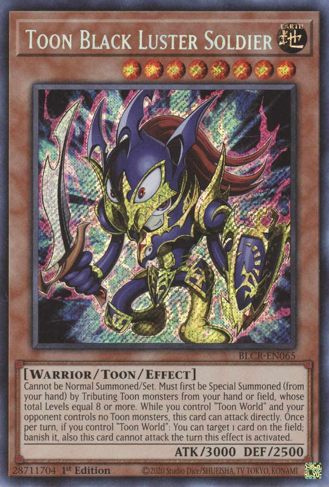 Toon Black Luster Soldier [BLCR-EN065] Secret Rare | Clutch Gaming