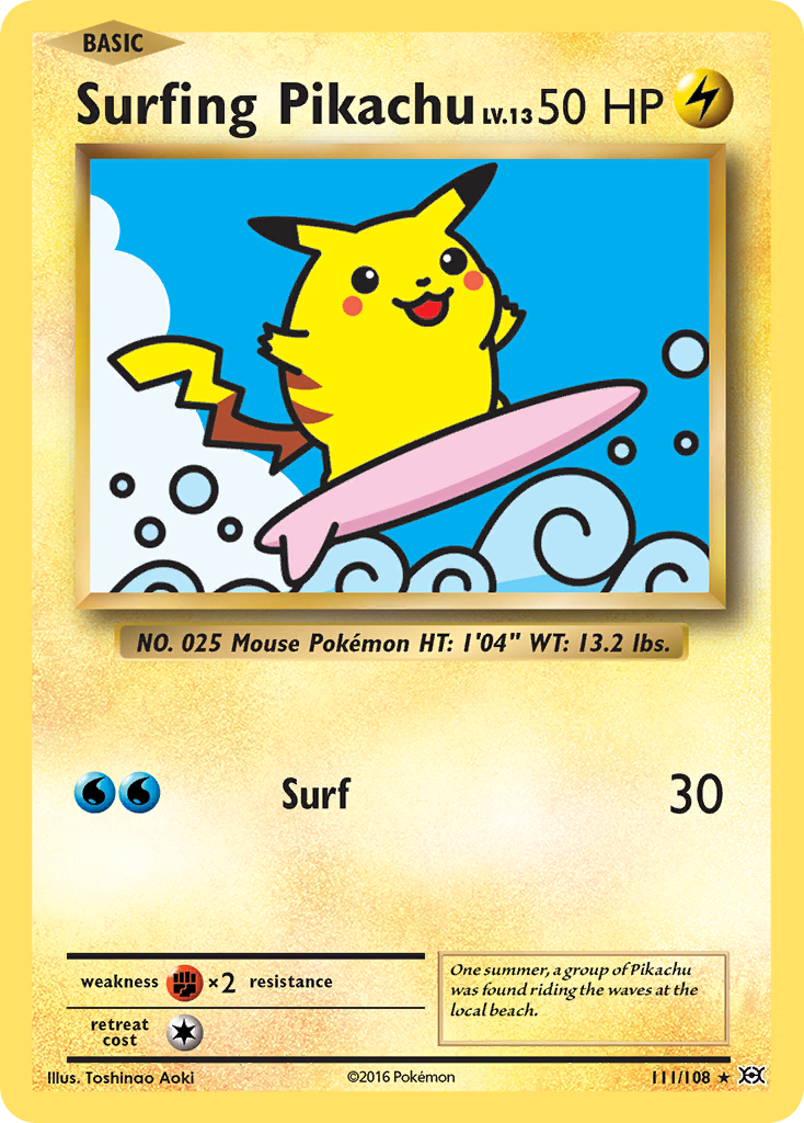 Surfing Pikachu (111/108) [XY: Evolutions] | Clutch Gaming