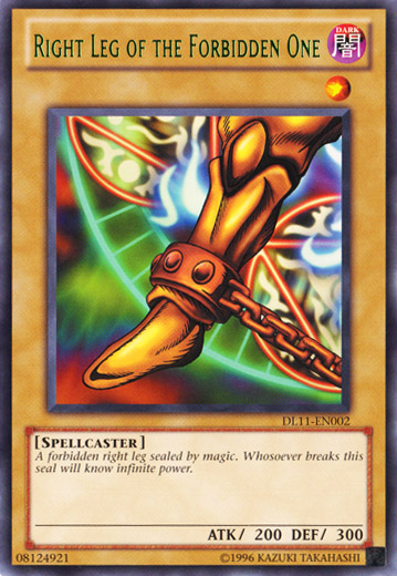 Right Leg of the Forbidden One (Green) [DL11-EN002] Rare | Clutch Gaming