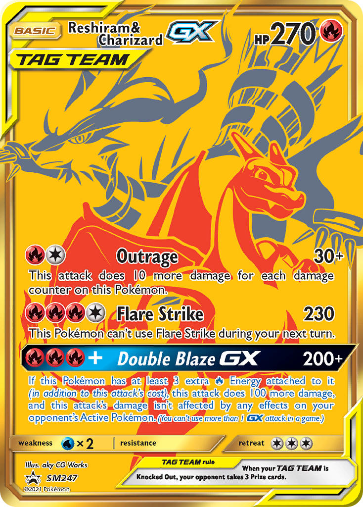 Reshiram & Charizard GX (SM247) (Jumbo Card) [Sun & Moon: Black Star Promos] | Clutch Gaming