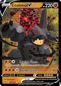 Coalossal V (098/185) [Sword & Shield: Vivid Voltage] | Clutch Gaming