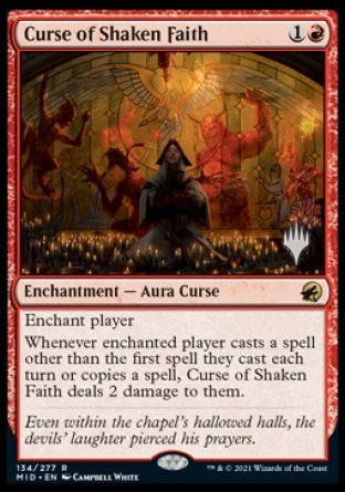 Curse of Shaken Faith (Promo Pack) [Innistrad: Midnight Hunt Promos] | Clutch Gaming