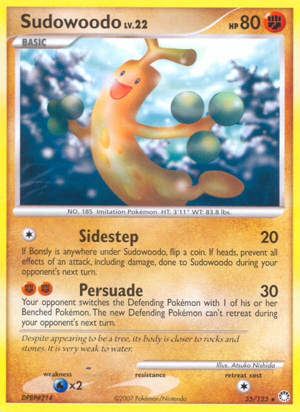 Sudowoodo (35/123) [Diamond & Pearl: Mysterious Treasures] | Clutch Gaming