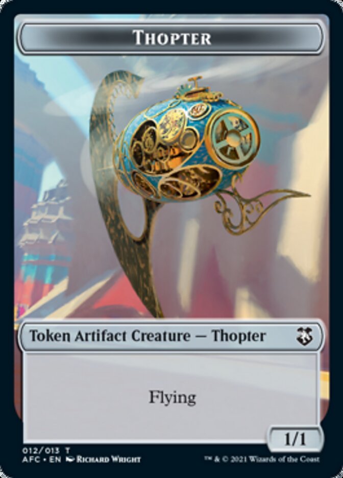 Thopter // Treasure Double-Sided Token [Dungeons & Dragons: Adventures in the Forgotten Realms Commander Tokens] | Clutch Gaming