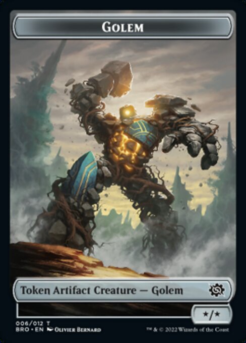 Powerstone // Golem Double-Sided Token [The Brothers' War Tokens] | Clutch Gaming