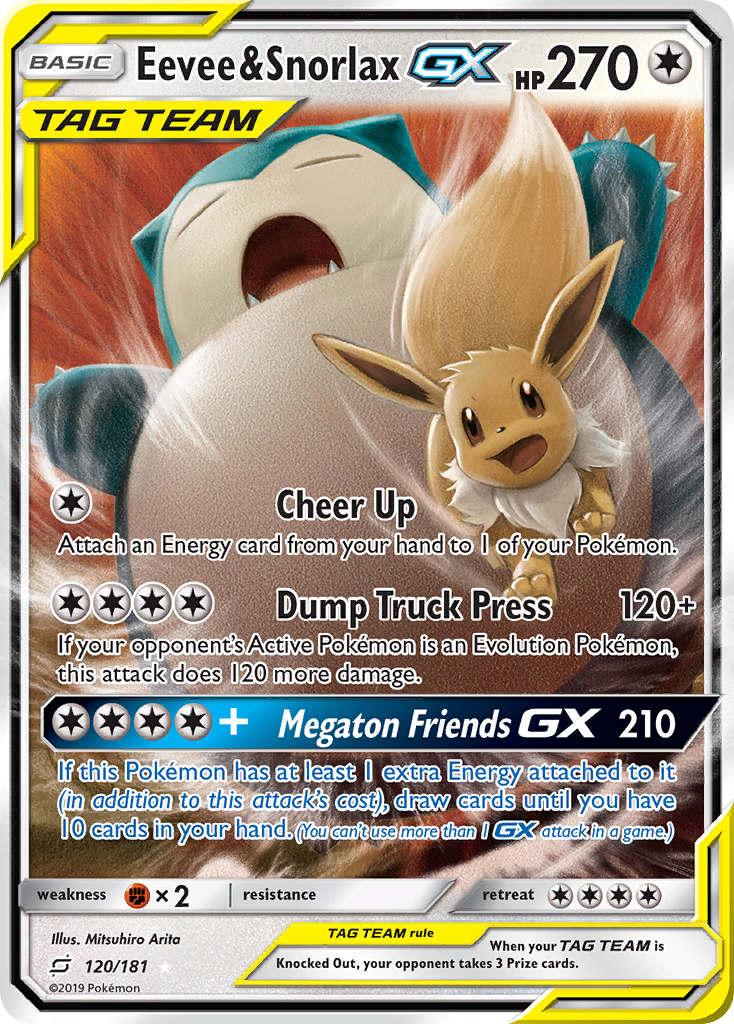 Eevee & Snorlax GX (120/181) [Sun & Moon: Team Up] | Clutch Gaming