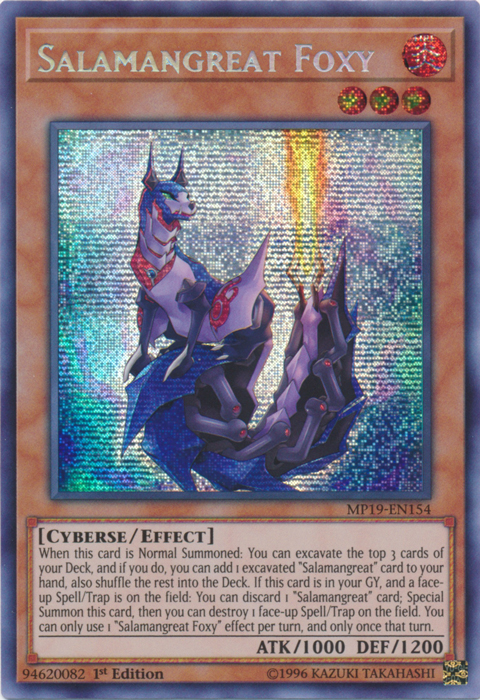 Salamangreat Foxy [MP19-EN154] Prismatic Secret Rare | Clutch Gaming