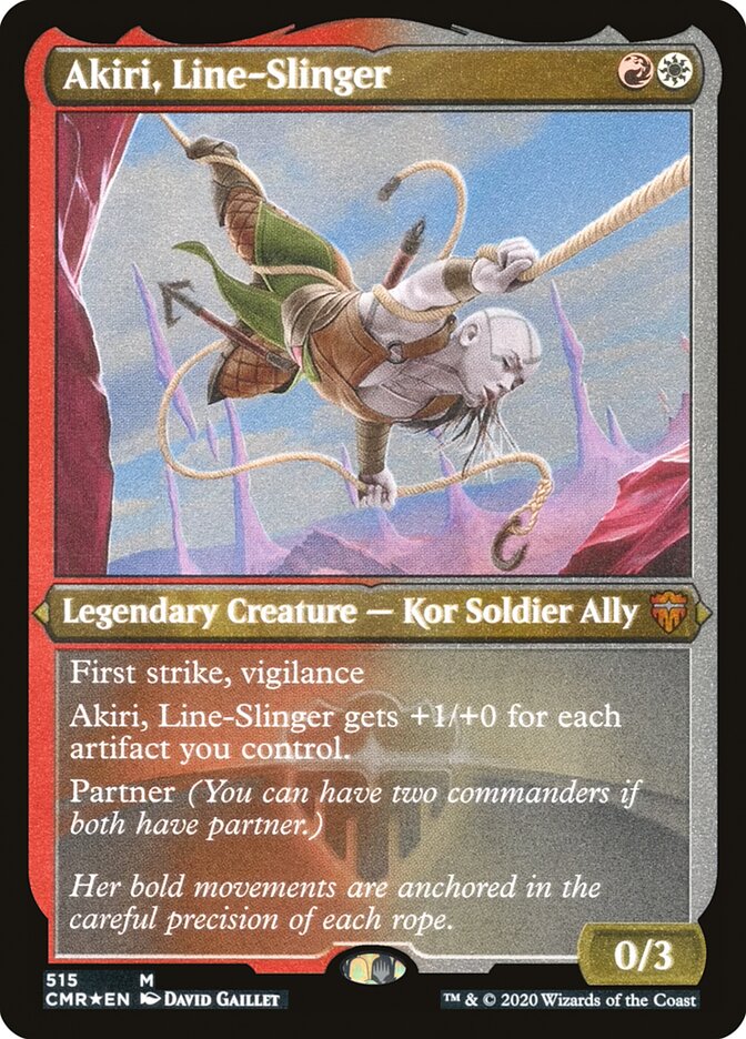 Akiri, Line-Slinger (Etched) [Commander Legends] | Clutch Gaming