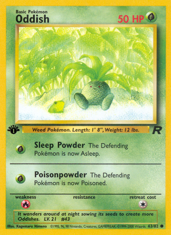 Oddish (63/82) [Team Rocket 1st Edition] | Clutch Gaming