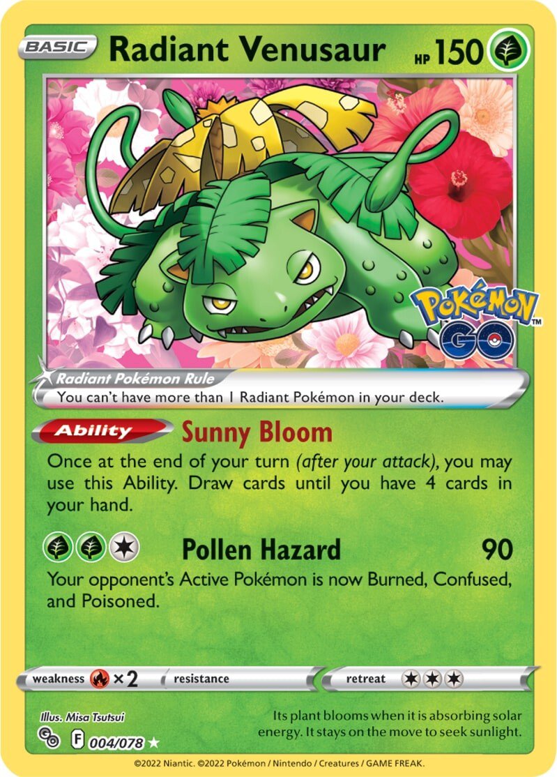 Radiant Venusaur (004/078) [Pokémon GO] | Clutch Gaming