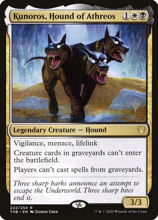 Kunoros, Hound of Athreos (Promo Pack) [Theros Beyond Death Promos] | Clutch Gaming