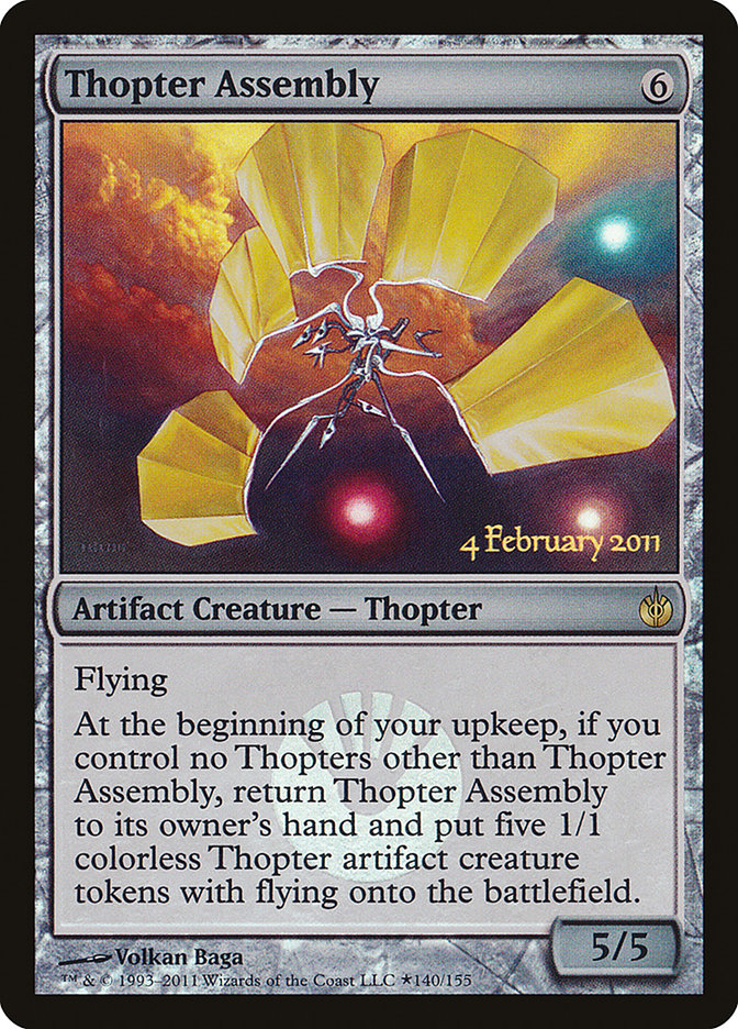 Thopter Assembly [Mirrodin Besieged Prerelease Promos] | Clutch Gaming