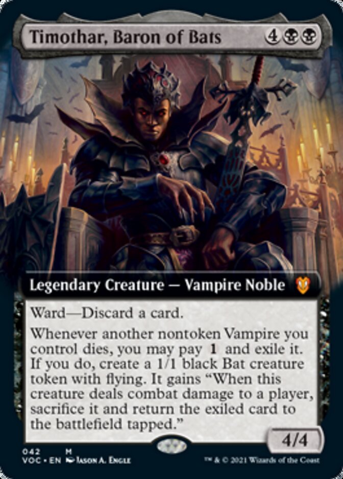 Timothar, Baron of Bats (Extended Art) [Innistrad: Crimson Vow Commander] | Clutch Gaming