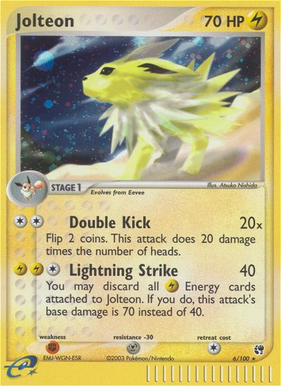 Jolteon (6/100) [EX: Sandstorm] | Clutch Gaming