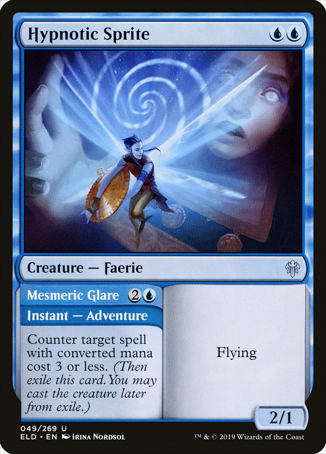 Hypnotic Sprite // Mesmeric Glare [Throne of Eldraine] | Clutch Gaming