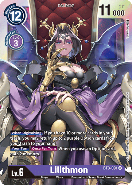 Lilithmon [BT3-091] [Release Special Booster Ver.1.0] | Clutch Gaming