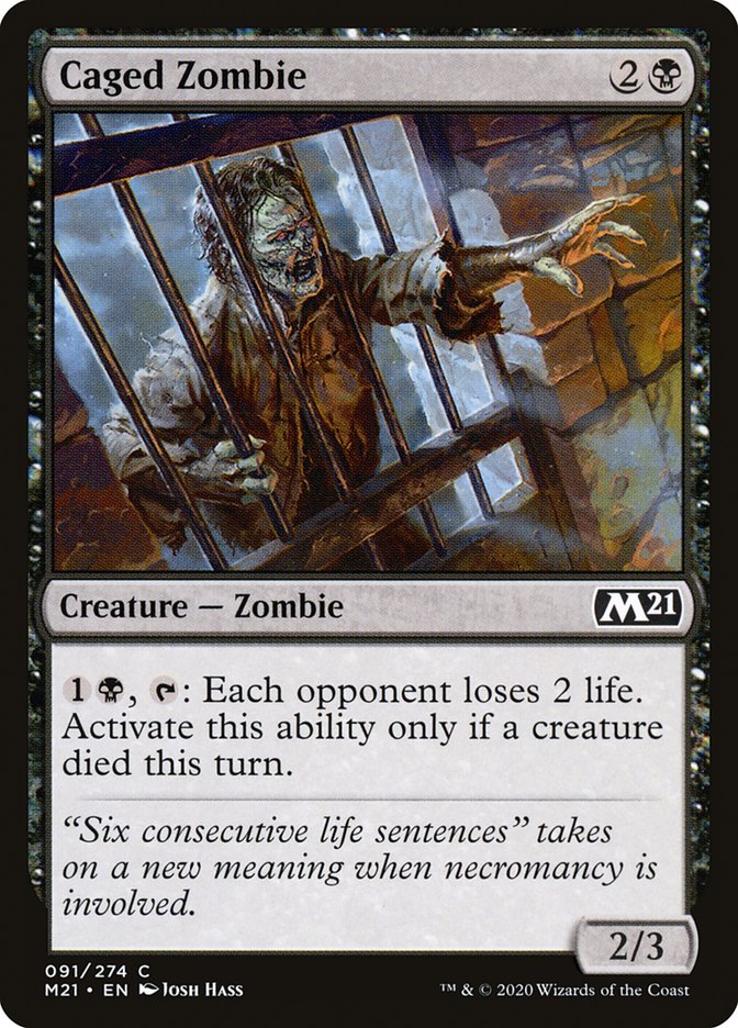 Caged Zombie [Core Set 2021] | Clutch Gaming