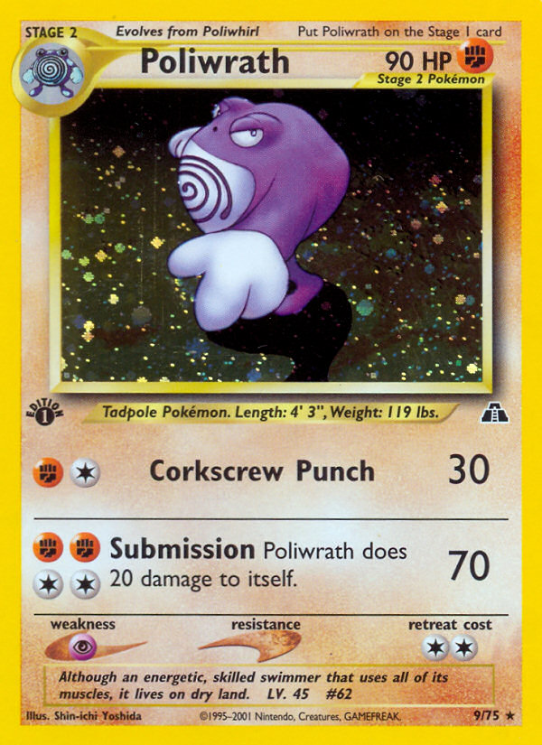 Poliwrath (9/75) [Neo Discovery 1st Edition] | Clutch Gaming