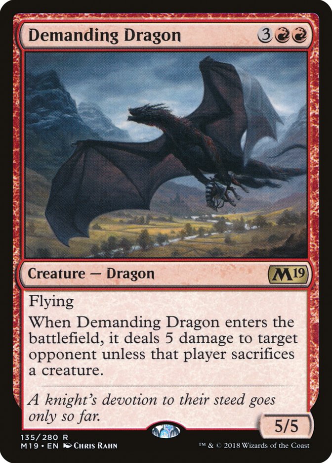 Demanding Dragon [Core Set 2019] | Clutch Gaming