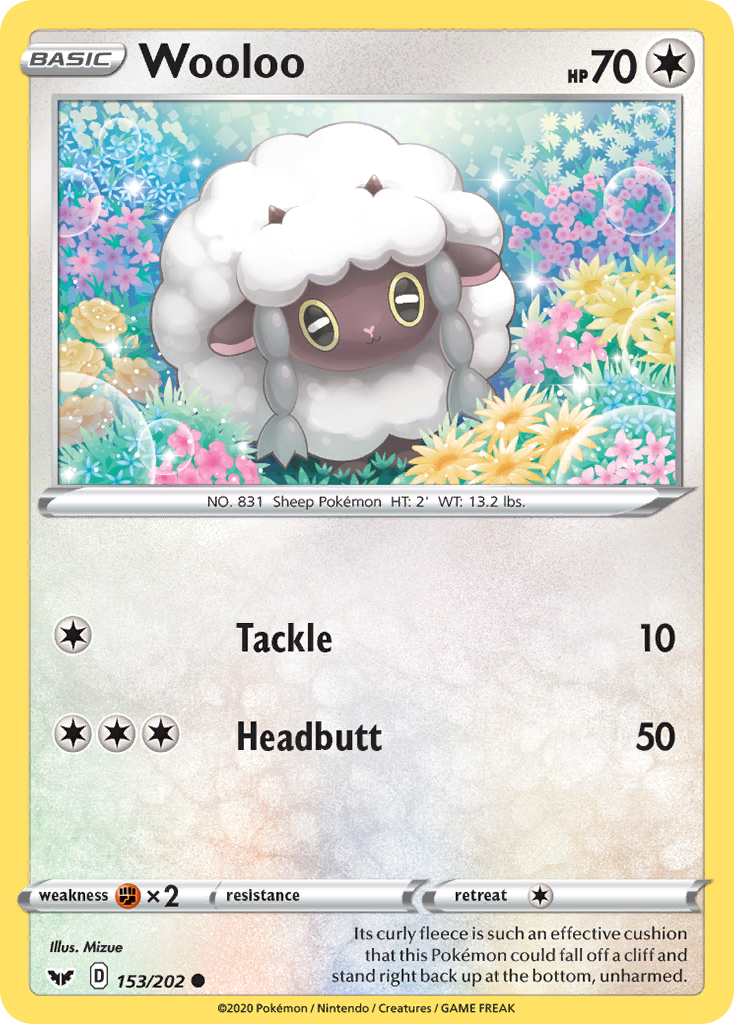 Wooloo (153/202) [Sword & Shield: Base Set] | Clutch Gaming