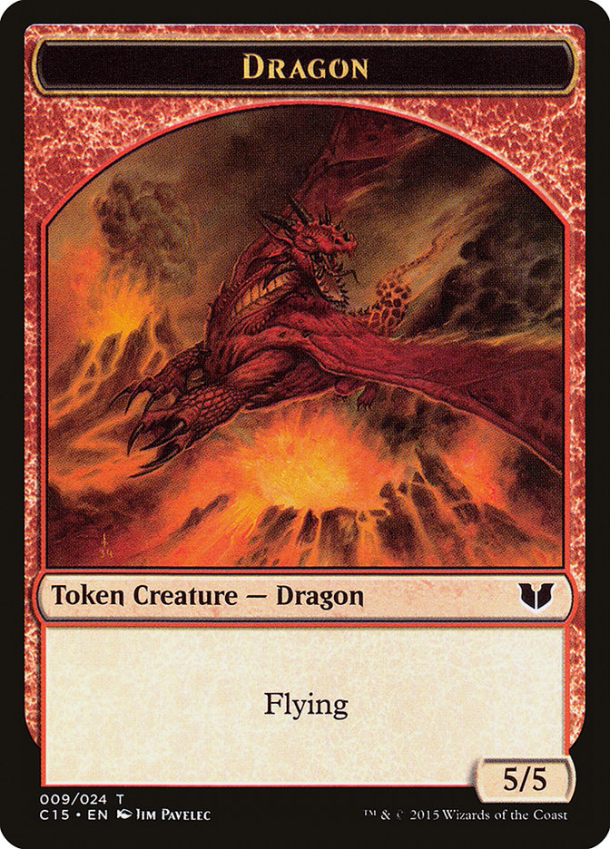 Dragon // Dragon Double-Sided Token [Commander 2015 Tokens] | Clutch Gaming