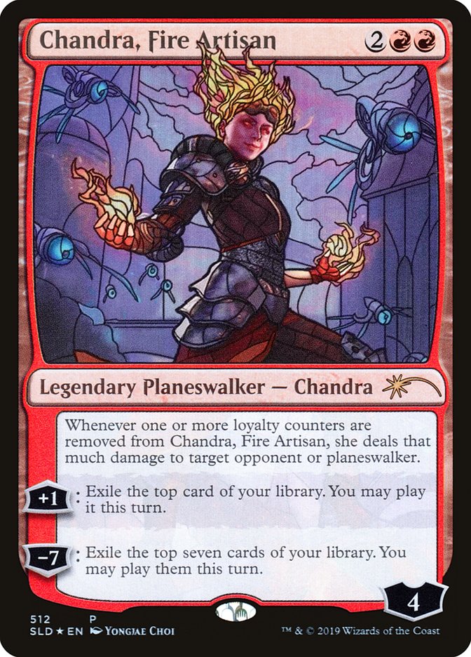 Chandra, Fire Artisan (Stained Glass) [Secret Lair Drop Promos] | Clutch Gaming