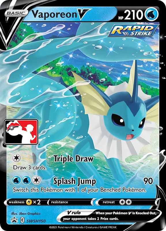 Vaporeon V (SWSH150) [Prize Pack Series One] | Clutch Gaming