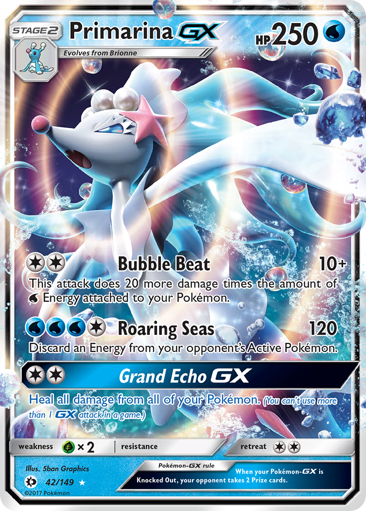 Primarina GX (42/149) [Sun & Moon: Base Set] | Clutch Gaming