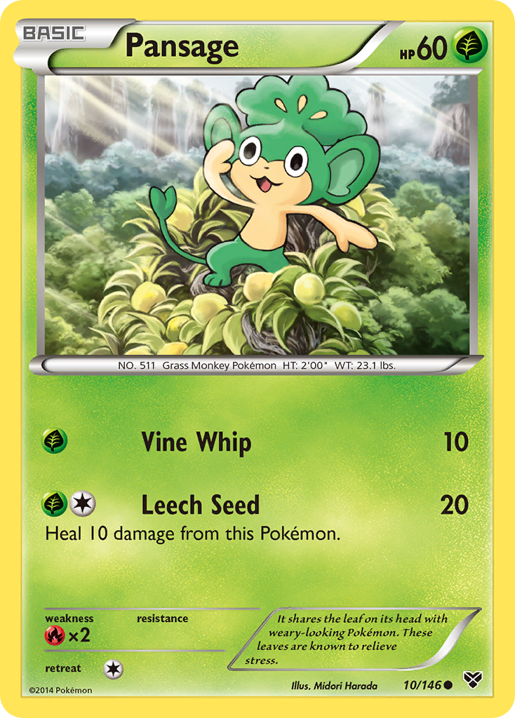 Pansage (10/146) [XY: Base Set] | Clutch Gaming