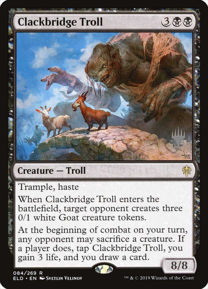 Clackbridge Troll (Promo Pack) [Throne of Eldraine Promos] | Clutch Gaming