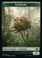 Saproling // Monk Double-Sided Token [Double Masters 2022 Tokens] | Clutch Gaming