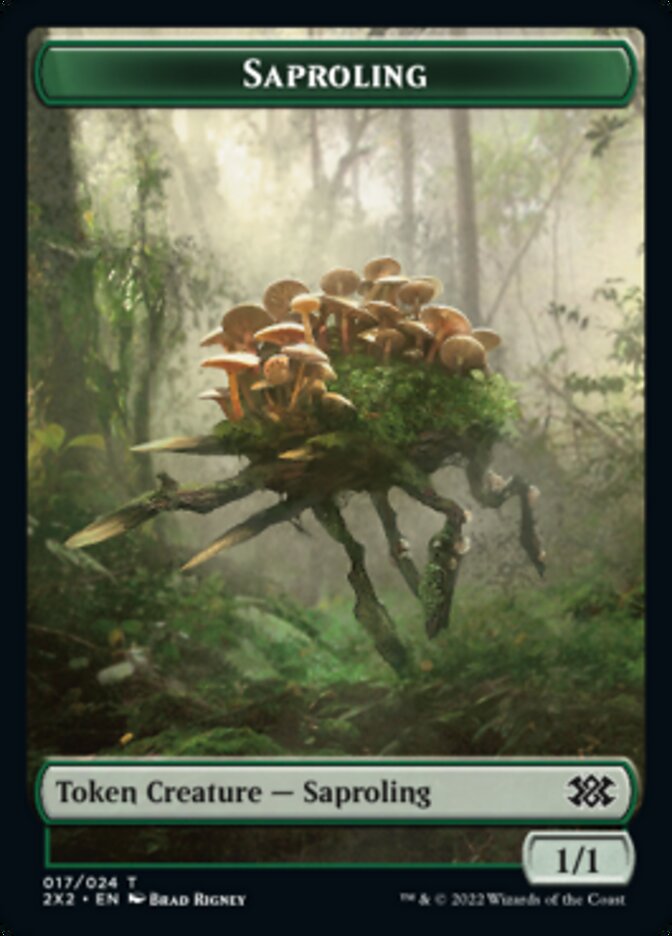 Saproling // Spirit (008) Double-Sided Token [Double Masters 2022 Tokens] | Clutch Gaming