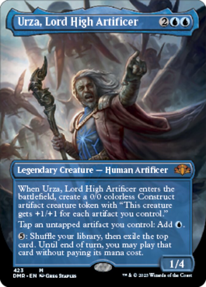 Urza, Lord High Artificer (Borderless Alternate Art) [Dominaria Remastered] | Clutch Gaming